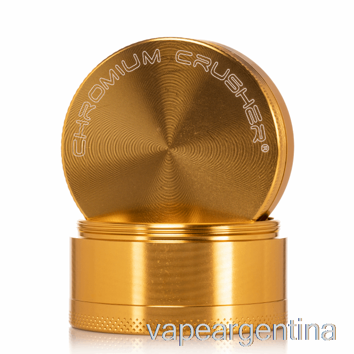 Trituradora De Cromo 2.2 Pulgadas Molinillo De 4 Piezas Oro Vape Argentina